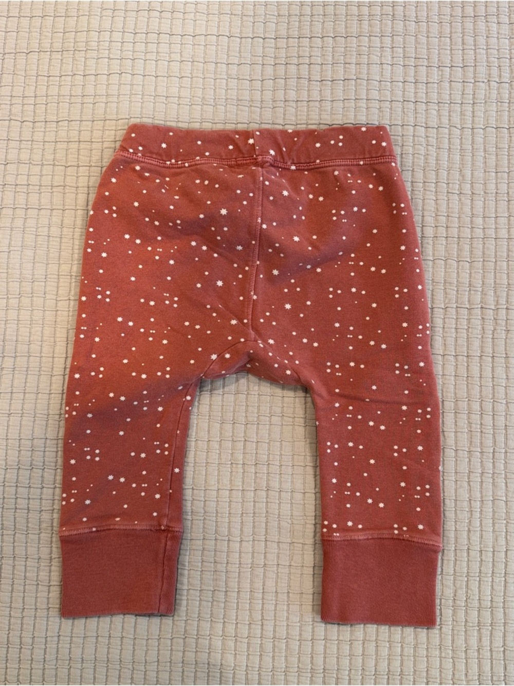 My Little Cozmo Orange Baby Joggers with White Star Print - 9-12 months - Picture 6 of 6